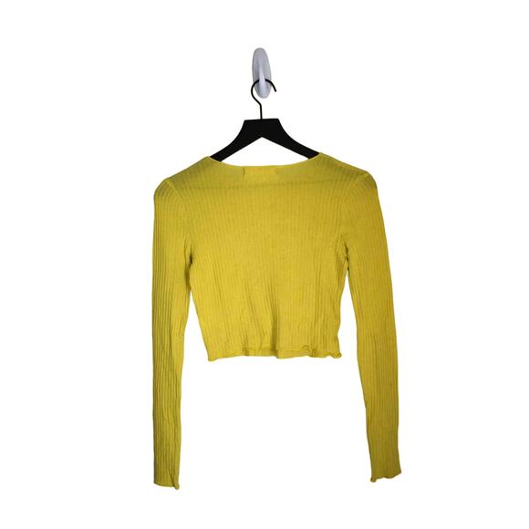 Project Social T x Urban Outfitters Yellow Ribbed Crop LS - Picture 6 of 6
